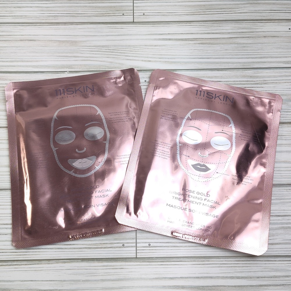 111SKIN Rose Gold Brightening Facial Treatment Mask Set of 2‎ Exp 21'